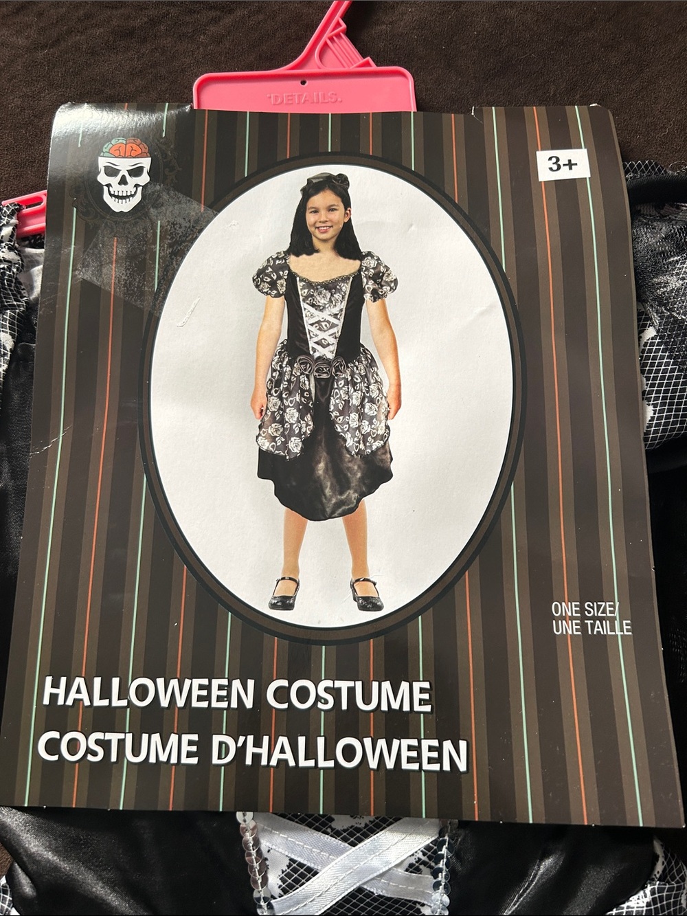 NWT 🆕 Kids Halloween Skull Dress Costume - Black & White / One size